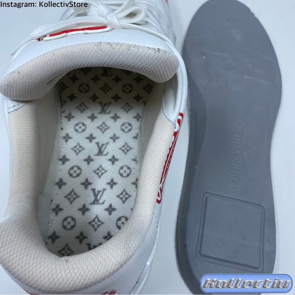 LOUIS VUITTON x Nigo White ‘Heart’ Motif Trainers Size LV10 - Picture 10 of 10